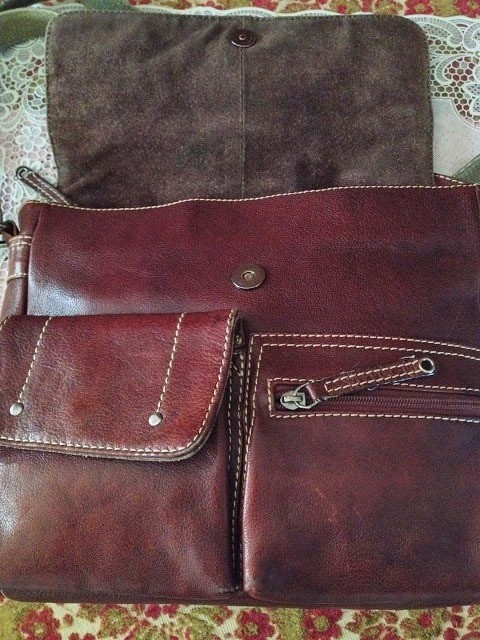 Tas leer damesschoudertas 9