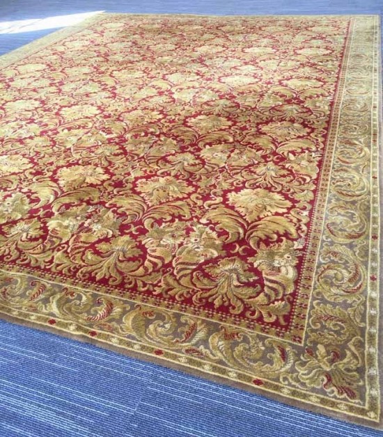 Tt1073 barok vloerkleed goudrood 1