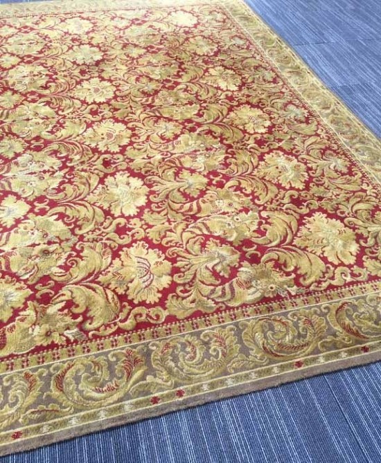 Tt1073 barok vloerkleed goudrood 11