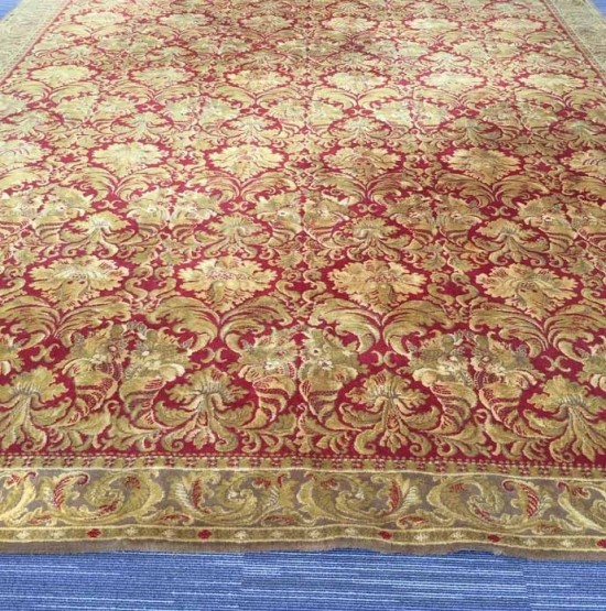 Tt1073 barok vloerkleed goudrood 13