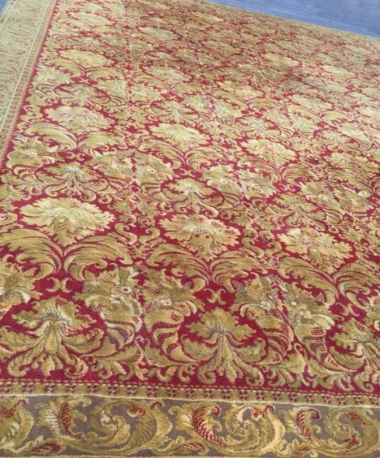 Tt1073 barok vloerkleed goudrood 3