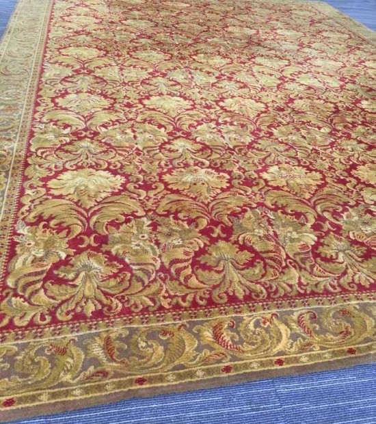 Tt1073 barok vloerkleed goudrood 4