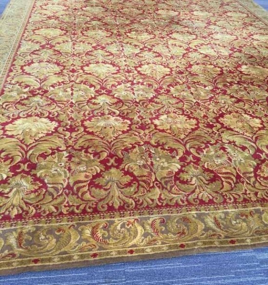 Tt1073 barok vloerkleed goudrood 6