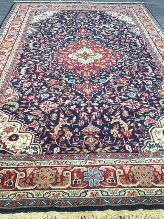 Tt1085 perzisch tapijt vloerkleed tabriz blauw rood 2