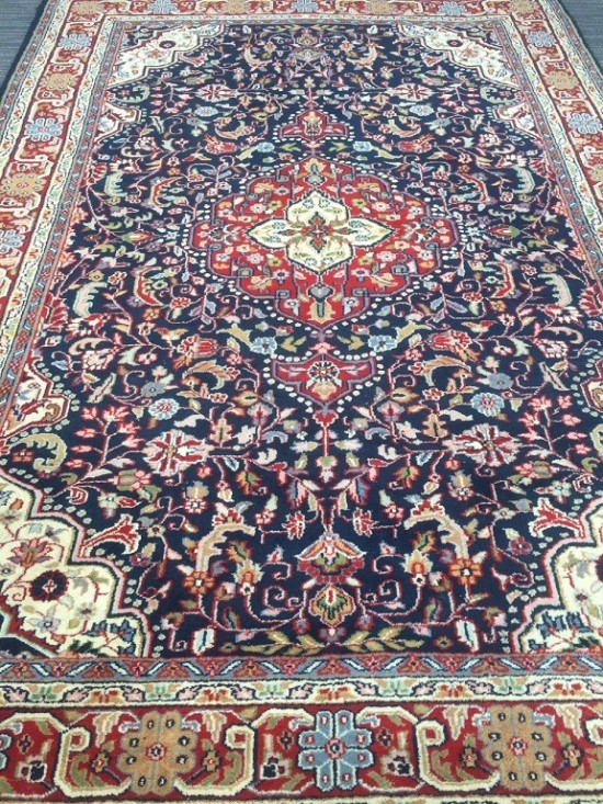Tt1085 perzisch tapijt vloerkleed tabriz blauw rood 3