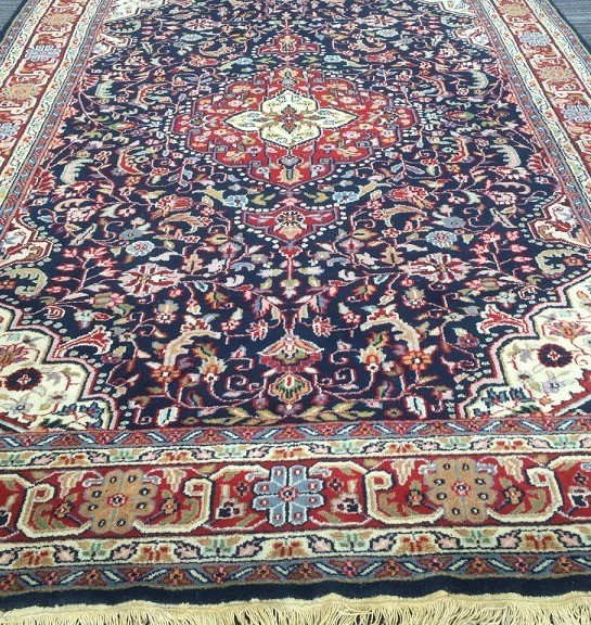 Tt1085 perzisch tapijt vloerkleed tabriz blauw rood 6   1