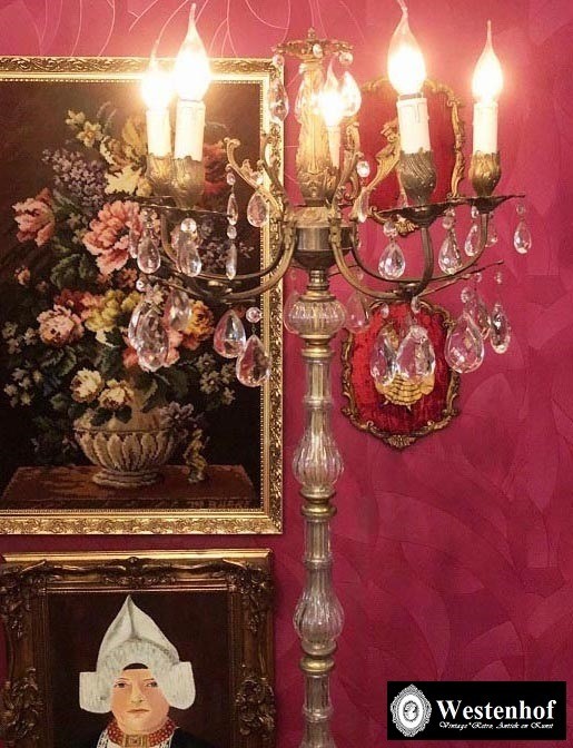 Vk30038 1   staande lamp antiek