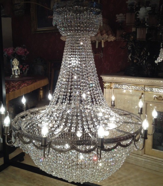 Vk3036 kristallen kroonluchter zilver 1