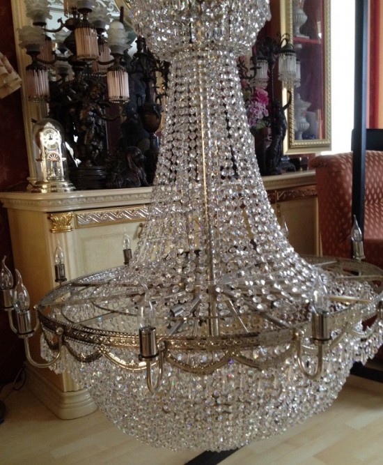 Vk3036 kristallen kroonluchter zilver 13