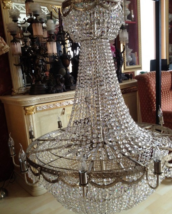 Vk3036 kristallen kroonluchter zilver 14