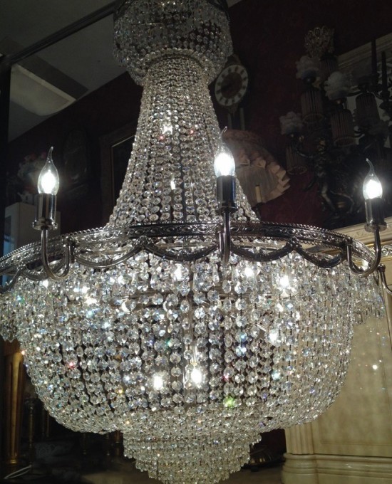 Vk3036 kristallen kroonluchter zilver 19