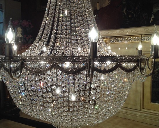 Vk3036 kristallen kroonluchter zilver 2