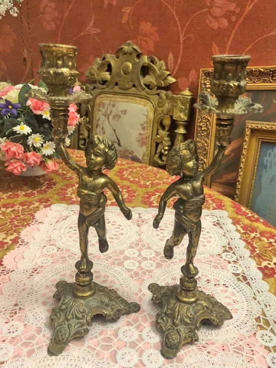 Vl k8019 koperen kandelaars 8