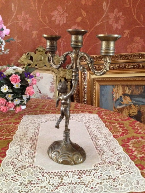 Vl k809 koperen kandelaar  5