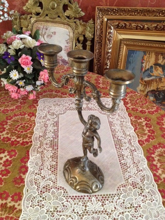 Vl k809 koperen kandelaar  6