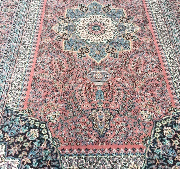 Wonderlijk Oosters wollen vloerkleed/perzisch tapijt tabriz vintage oudroze AN-42