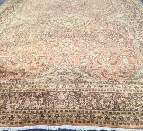 Nieuw Groot retro handgeknoopt wollen Kashmir perzisch tapijt/vloerkleed QE-37