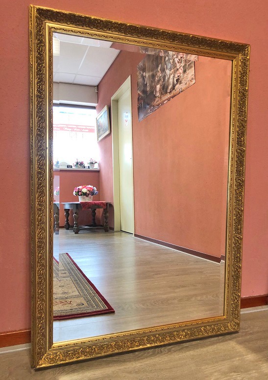 Groot spiegel vintage met klassiek / antieke barok gouden lijst hout