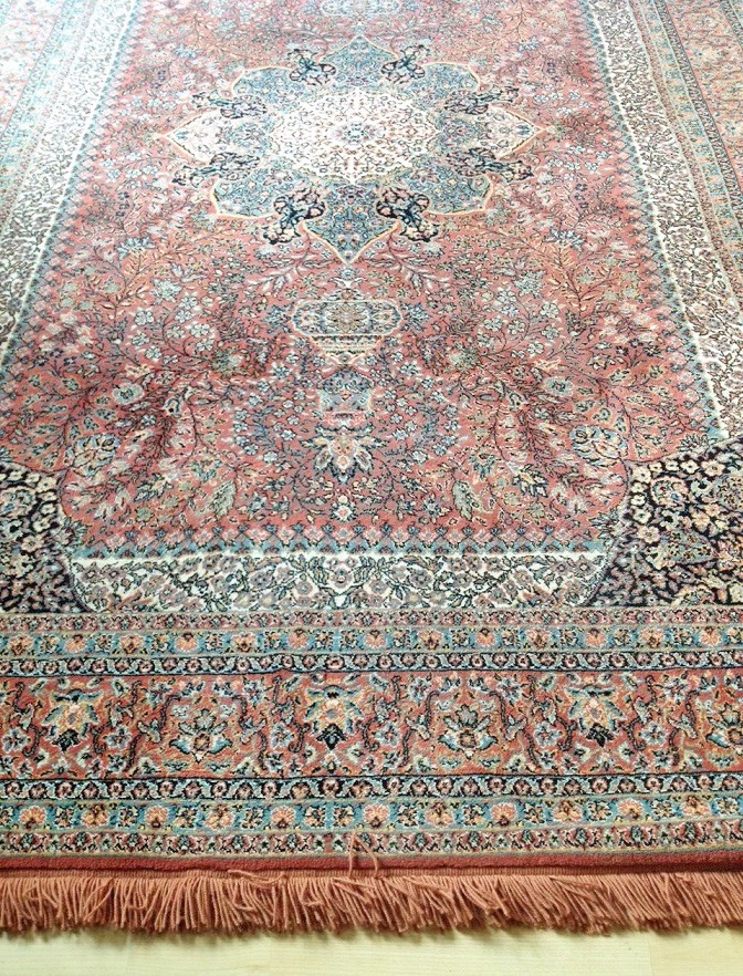 Luipaard Schipbreuk naar voren gebracht Wollen perzisch tapijt/vloerkleed Tabriz vintage oudroze/oud-roze 300 x 200  cm - Tapijten / Vloerkleden - Westenhof