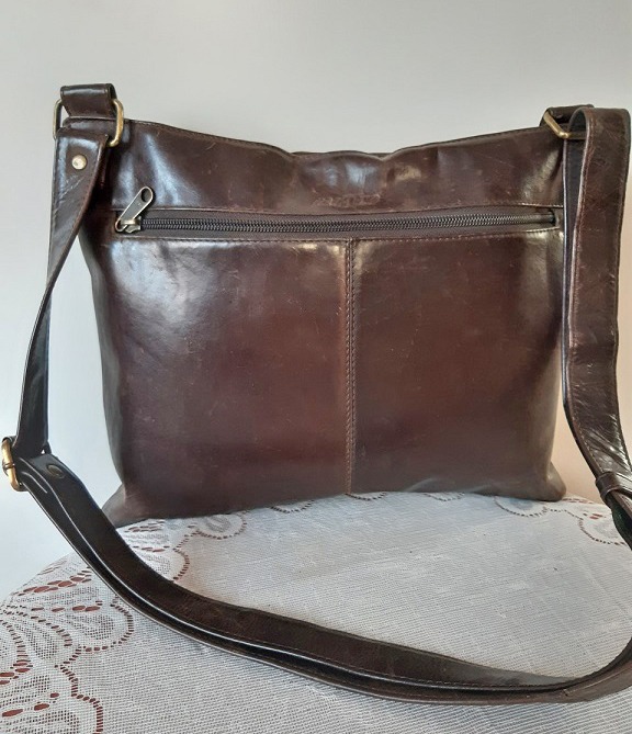 Alfabetische volgorde Symposium Professor Vintage Sac & Co leren tas dames/schoudertas/damestas bruin 100% leer -  Dames tassen - Westenhof