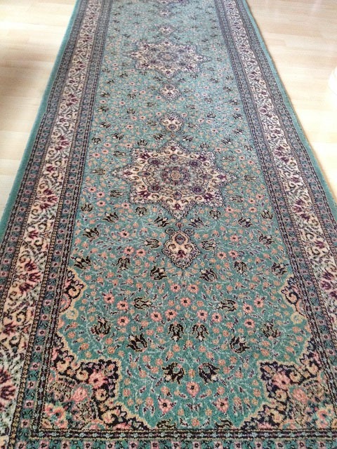 gracht Invloed linnen Loper perzisch/oosters tapijt wol,tabriz mintgroen/groen 300x80 cm - Lopers  tapijten - Westenhof