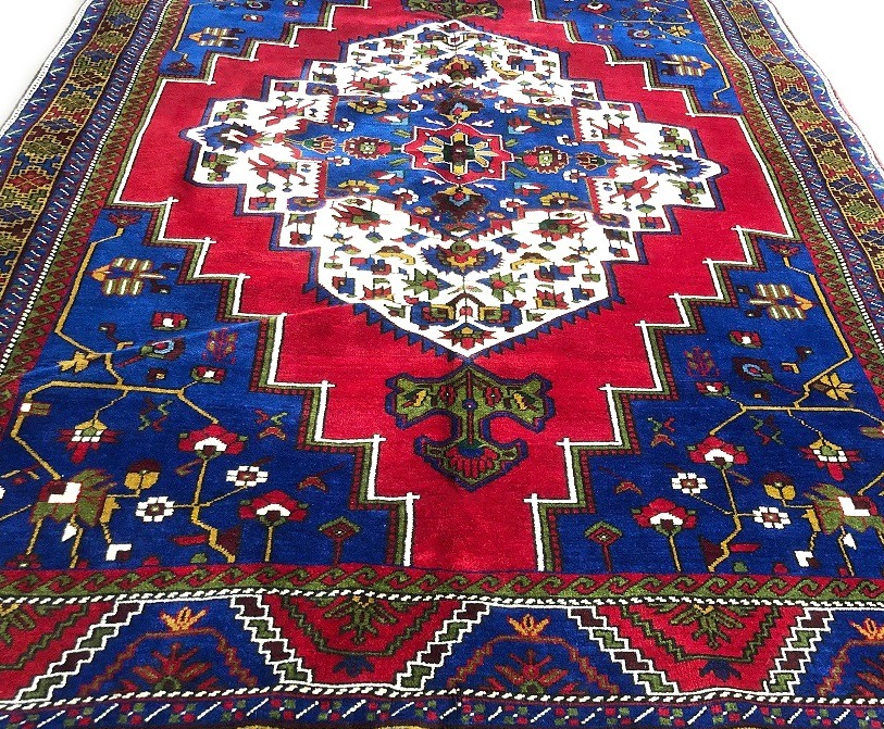 Gepensioneerde Waarnemen Een effectief Handgeknoopt perzisch tapijt / oosters vloerkleed wol klassiek vintage  325x205 cm – rood met blauw, groen - Tapijten / Vloerkleden - Westenhof